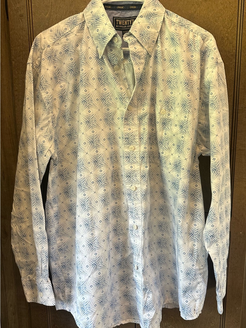 TwentyX Wrangler Cotton Button-Down Shirt Size Large